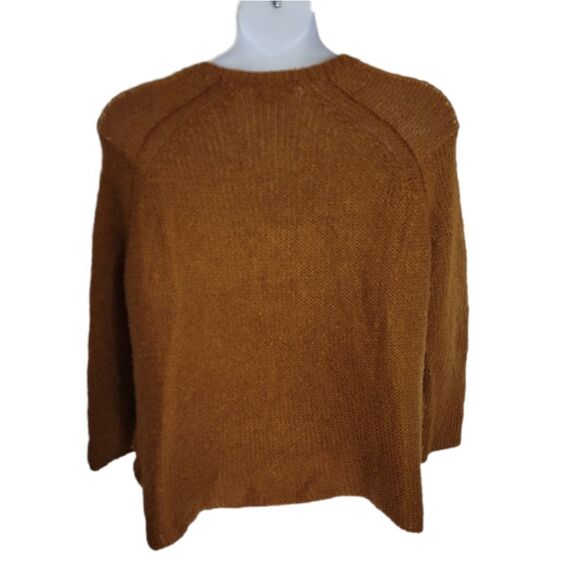 WOODEN SHIPS sweater rust color crew‎ neck oversized mohair blend S/M - Picture 2 of 9